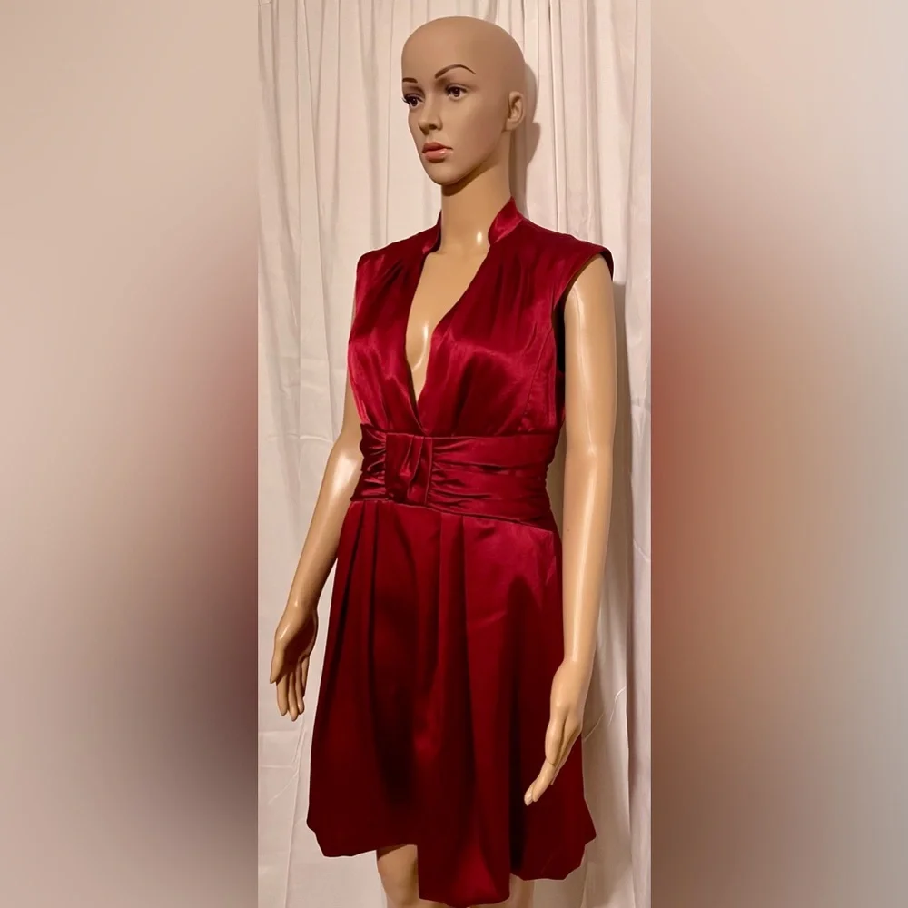 Nanette Lepore Red Dress Size 6 - Picture 5 of 7